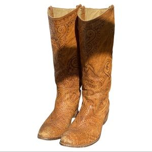 Frye Leather Boots with Custom Detail